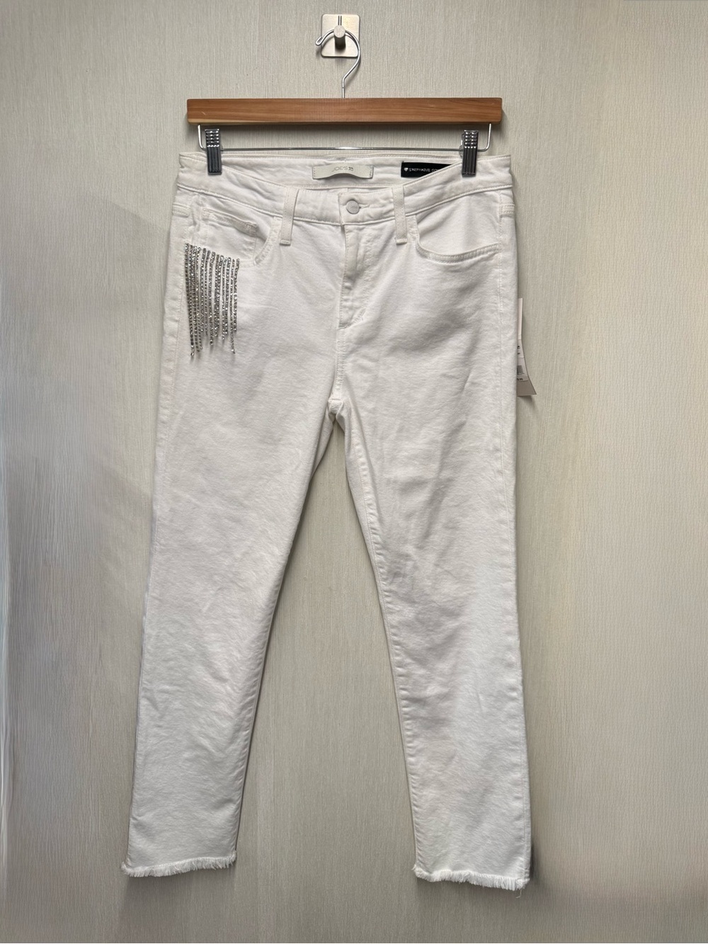 NWT Joe's Jeans x Stephanie Gottlieb The Lara Rhinestone Fringe Jeans, Size 29 - Picture 2 of 11